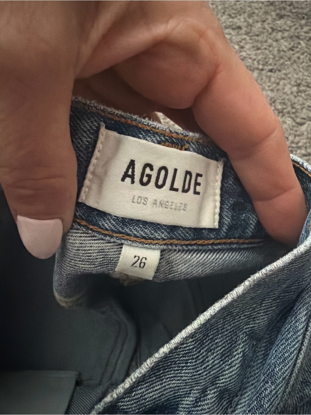 AGOLDE Lyle Low Rise Slim Jeans Size 26 Medium Wash Straight Leg Denim - Picture 6 of 6